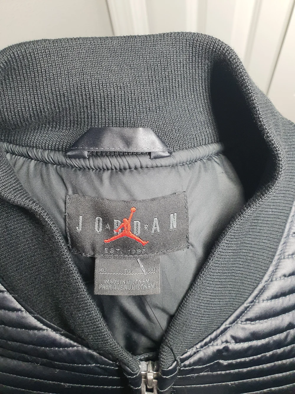 Jordan Bomber Jacket Full Zip Quilted Down Black II5314 010 Men's Size XL $300